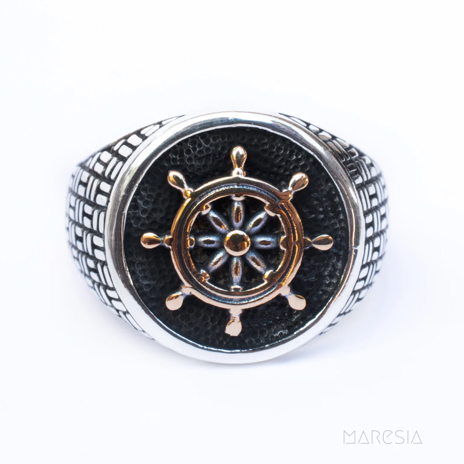 Boat Steering Wheel Men's Ring