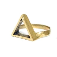 Open Triangle Brass Ring