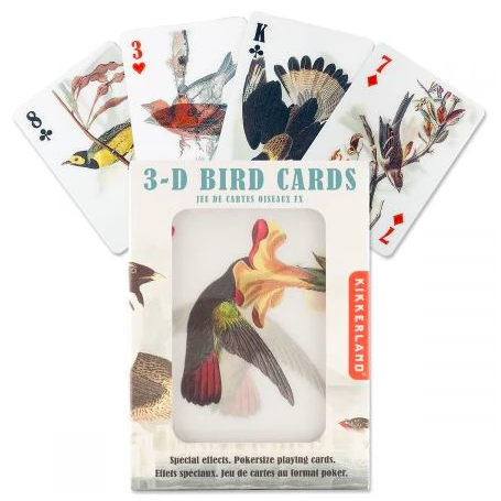 3D Bird Playing Cards