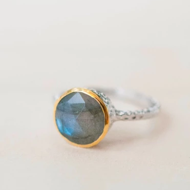 Julie Ring - Teal Chalcedony