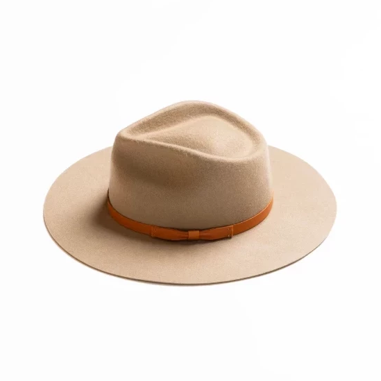 Dylan w/ Leather Bow Fedora - Putty