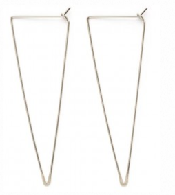 Triangle Hoops- Sterling Silver