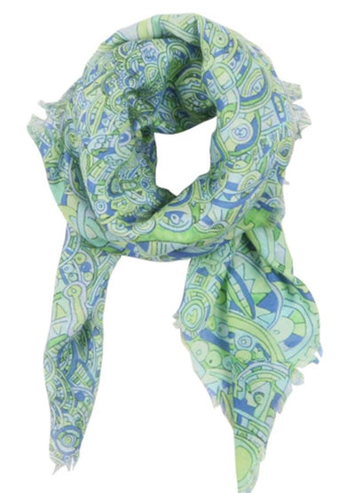 Silver Lining Green Repeat Scarf